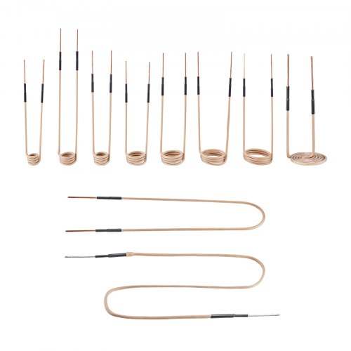 10 st magnetisk induktionsvärmare, induktorvärmetillbehör, minivärmaresats med flexibilitet och lång livslängd, för borttagning av rostiga bultar och muttrar, 8 spolar + 1 U-formad + 1 friformning