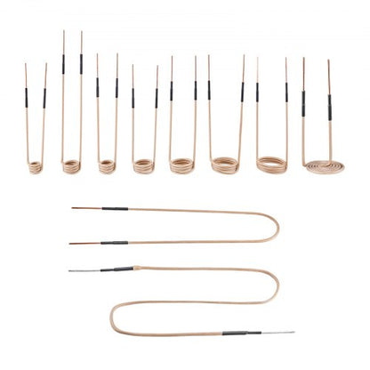 10 st magnetisk induktionsvärmare, induktorvärmetillbehör, minivärmaresats med flexibilitet och lång livslängd, för borttagning av rostiga bultar och muttrar, 8 spolar + 1 U-formad + 1 friformning