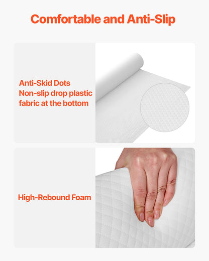 Bed Bumper for Toddlers, 52-inch Non-Slip Bed Guard Rail with Safety Flap, High-Rebound Foam Toddler Bedrail Bumper with Machine-Washable Cover for Twin, Full, Queen & King Beds (1 Pack)