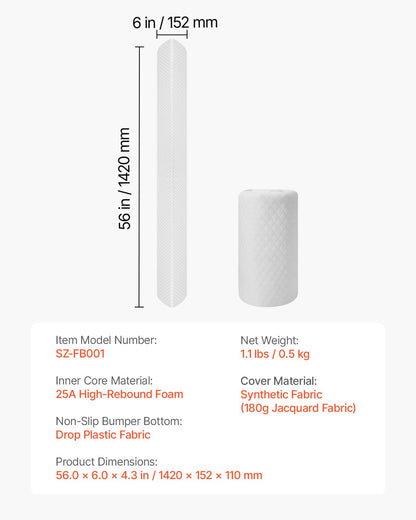 Toddlers Bed Bumper, 56-inch Non-Slip Bed Rail Bumper, High-Rebound Foam Bedrail Guard for Toddlers with Machine-Washable Cover for Twin, Full, Queen & King Beds, Lightweight and Travel-Friendly