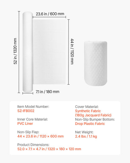 Bed Bumper for Toddlers, 52-inch Inflatable Bed Guard Rail with Safety Flap, 2-Pack Toddler Bedrail Bumpers with Non-Slip Bottom & Machine-Washable Cover for Twin, Full, Queen and King Beds