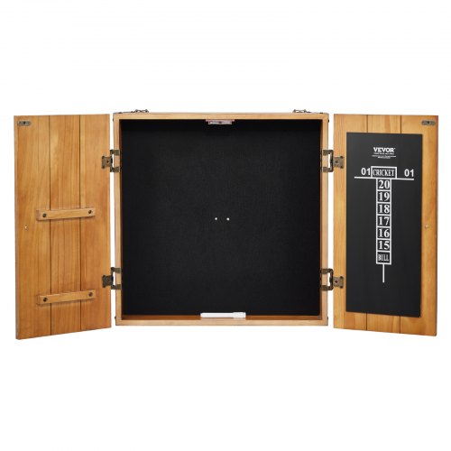 Dartboard Cabinet, Solid Wood Dartboard Cabinet Set, Official Size Hideaway Cabinet with Socreboard and Accessories, Features Easy Assembly, Perfect for Cricket Games (Dartboard Not Included)