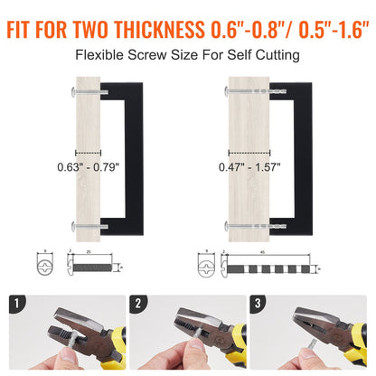 30-pack skåphandtag, 5,03 tum / 128 mm centrum-till-centrum smala fyrkantiga köksskåpslåda, moderna köksskåpsdörrhandtag i rostfritt stål för kök, badrum, barbeslag mattsvart