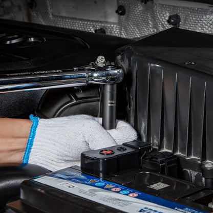 1/2" slaghylsnyckelsats, 23-delars hylsnyckelsats SAE (7/16" -1") &amp; metrisk 6-punkts Cr-V-legerat stål för bilreparationer med spärrhandtag Robust konstruktion Förvaringsväska