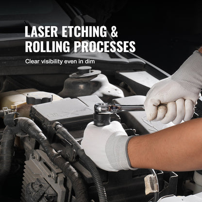 3/8" slaghylsnyckelsats, 15-delars ultrakort hylsnyckelsats metrisk 10-24 mm, 6-kantig Cr-Mo-legerat stål för bilreparationer, lättlästa storleksmarkeringar, robust konstruktion, hylsnyckelorganisatör