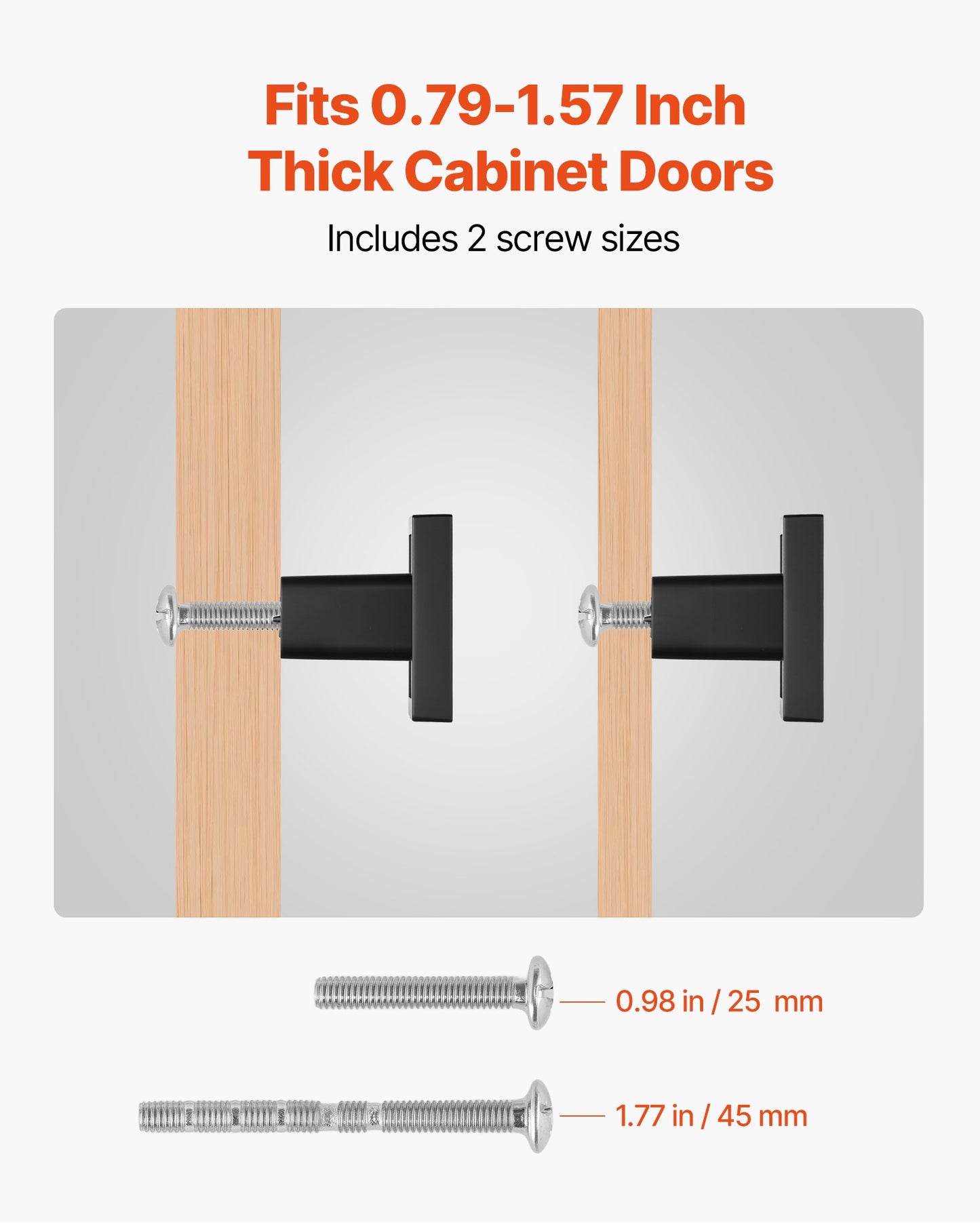 Cabinet Knobs, 10 Pack, 30 mm Black Zinc Alloy Drawer Pulls & Door Handles, Square Kitchen Solid Knobs Dresser Handles, Cupboard Hardware with Screws for Kitchen Bathroom Closet Cabinets Drawers