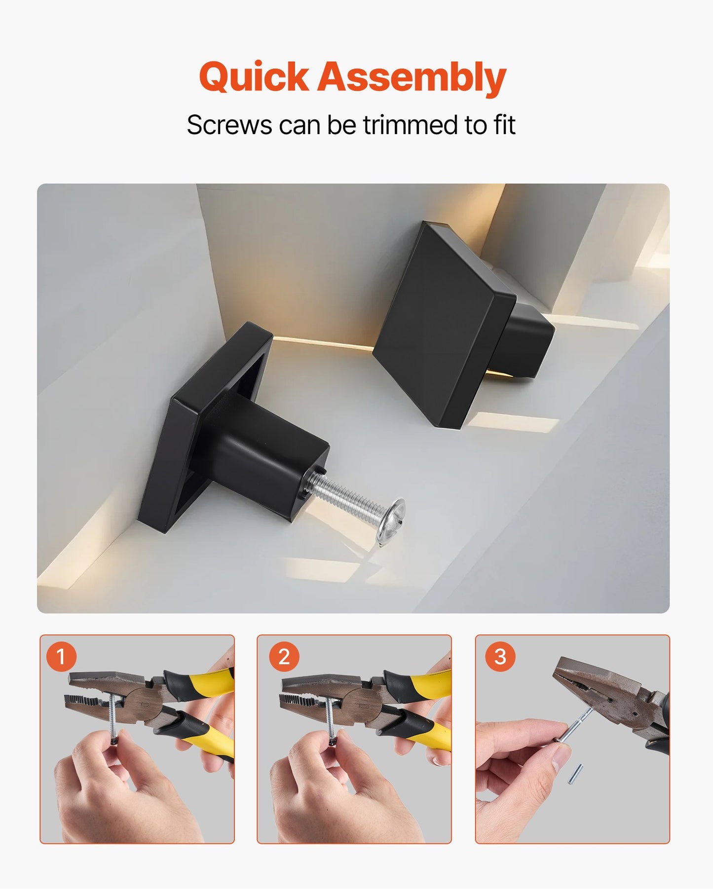 Cabinet Knobs, 10 Pack, 30 mm Black Zinc Alloy Drawer Pulls & Door Handles, Square Kitchen Solid Knobs Dresser Handles, Cupboard Hardware with Screws for Kitchen Bathroom Closet Cabinets Drawers