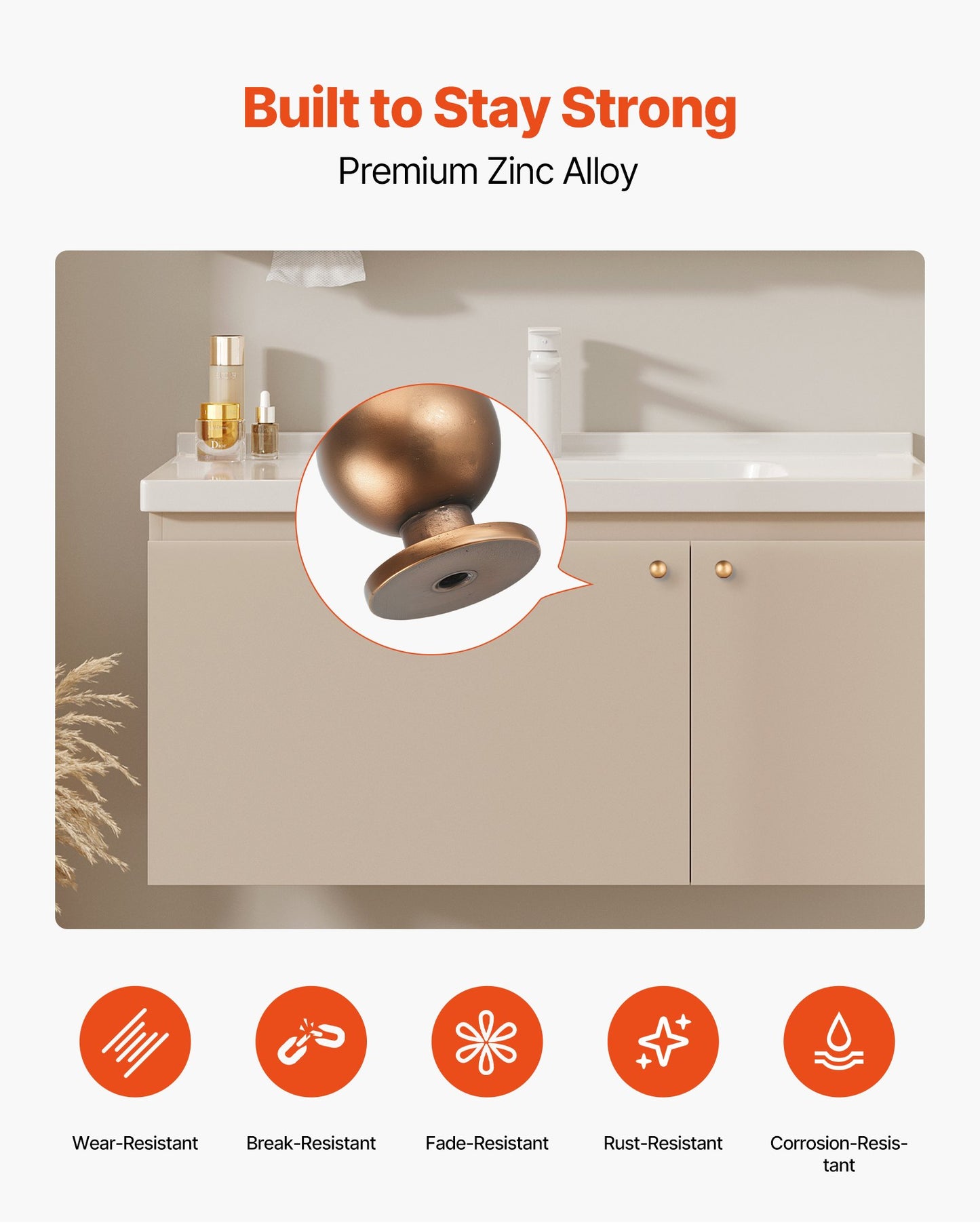 Cabinet Knobs, 12 Pack, 25 mm Zinc Alloy Drawer Pulls Door Handles, Round Kitchen Dresser Solid Knobs Cupboard Hardware with Screws for Bathroom Closet Cabinets Drawers, Antique Brass Color