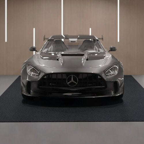 Vattentät garagematta för under bilen, 914,4x1524 mm kompakt storlek, kraftig avskärmningsmatta med starkt grepp, skyddar garagegolvet från vatten, lera och olja, för garage, växthus, entré