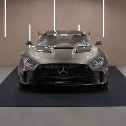 Garagematta, 2,28 x 6,1 m vattentätt skydd mot vatten, snö, regn, lera och olja för bilar, halkfri kraftig avskiljningsmatta med TPE-läckageskyddande baksida och lätt att rengöra och skära