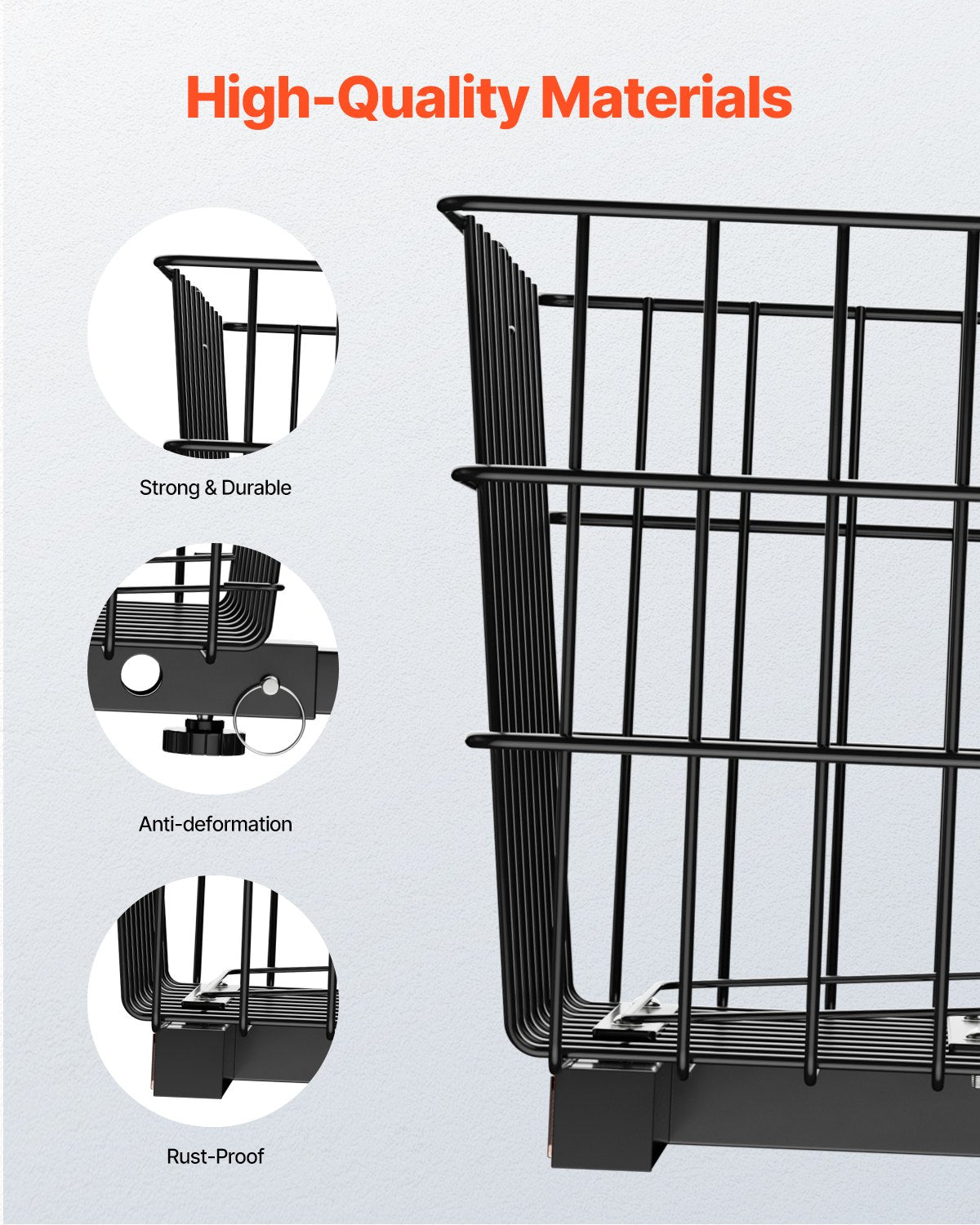 Scooter Rear Basket, Heavy Duty Metal Wire Basket with Handle, Spacious Cargo Basket, Works with 1-inch Receiver, Compatible with Most Golden, Drive & Pride Mobility Scooter