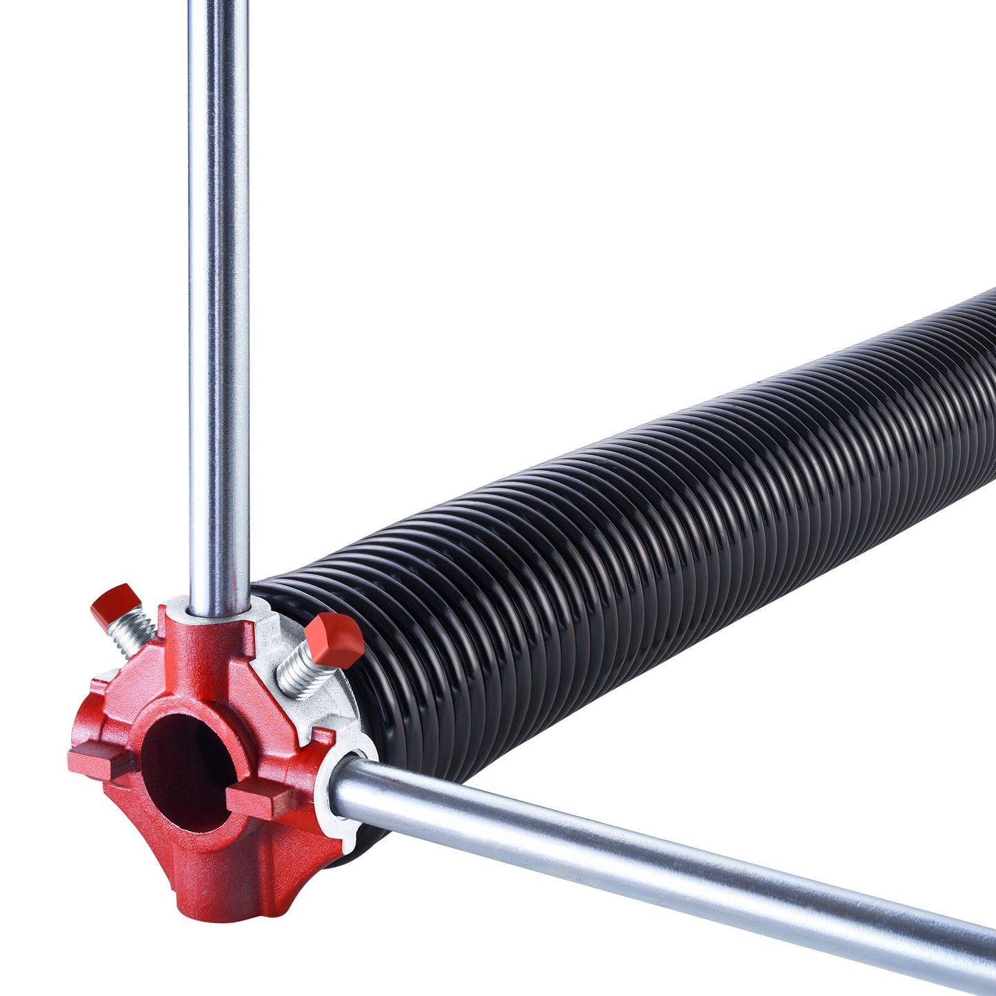 Garageportsfjädrar, par om 0,250 x 2 x 35 tum, 16 000 cykler, elektrofores svartbelagda för utbyte, garageportsfjädrar med halkfria lindningsstänger, handskar och monteringsnyckel