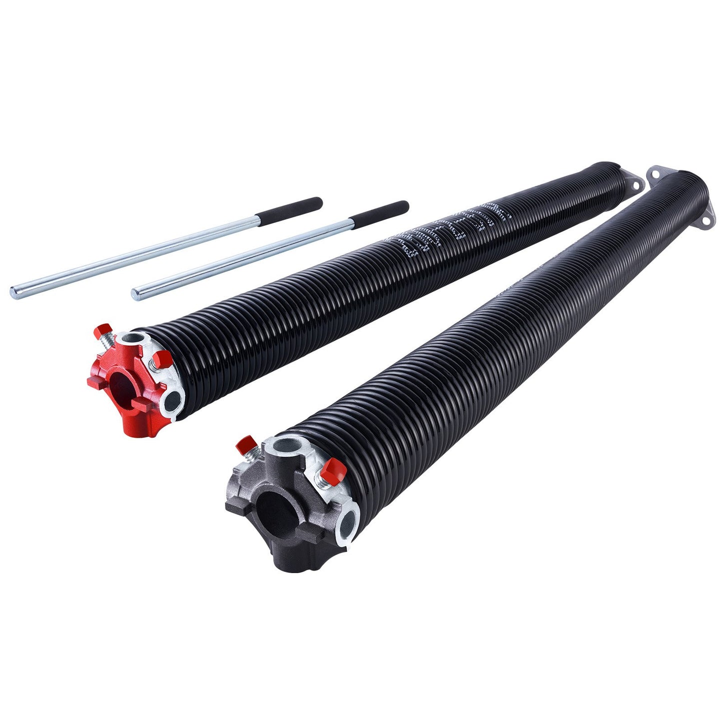 Garage Door Torsion Springs, Pair of 0.25 x 2 x 31 in, 16000 Cycles, Electrophoresis Black Coated for Replacement, Garage Door Springs with Non-Slip Winding Bars, Gloves and Mounting Wrench