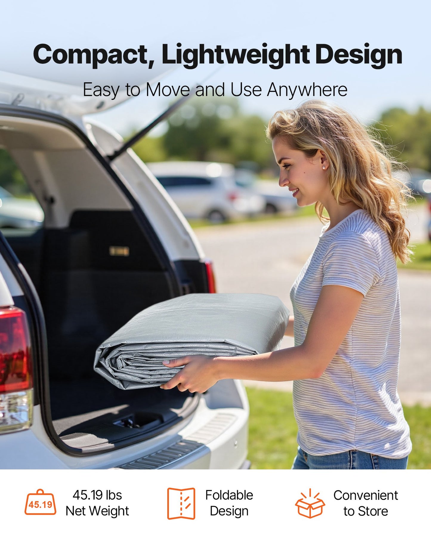 Carportens reservtak, 6 x 6 m dricksskyddad garagepresenning med sidoväggar, UV-resistent och vattentät, kraftig bilskyddspresenning med bollvagnar, grå, ram ingår ej