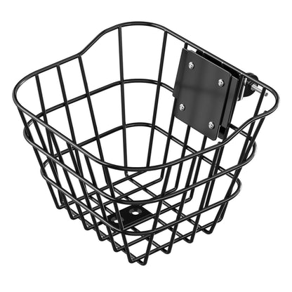 Cykelkorg fram, Elscooterkorg med fast fäste - Max bärförmåga 9 kg, Tillverkad av massivt stål, Cykelkorg för barn/cykelkorg för vuxna/tillbehör till elscooter för knä