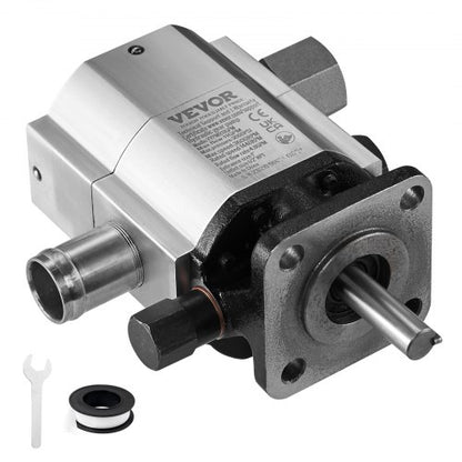 Hydraulic Log Splitter Pump, 13GPM, 2 Stage 3000PSI Wood Log Splitter Pump, 1'' Inlet 1/2'' NPT Outlet 3600 RPM Aluminum Hydraulic Gear Pump, for Small Engine Mounting Log Splitters Snowplow
