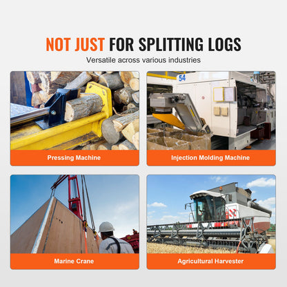 Hydraulisk vedklyvspumpsats, 60,6 l/min, 2-stegs 27,6 MPa hydraulisk kugghjulspump i aluminium, med ventil 2,54 cm inlopp 1,27 cm NPT-utlopp 3600 varv/min, för vedklyvar med liten motor