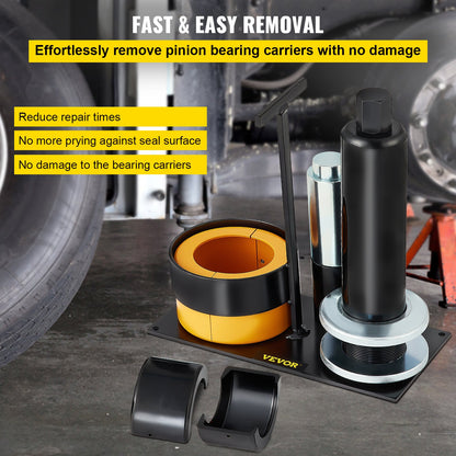Lageravdragare för bärare och pinjong, kompatibel med Dana 30, 40, 60, 70, Ford 9"-lager, pinjongavdragarverktyg med 2 clamshells, 45# stål clamshell-lageravdragare för bilreparationer