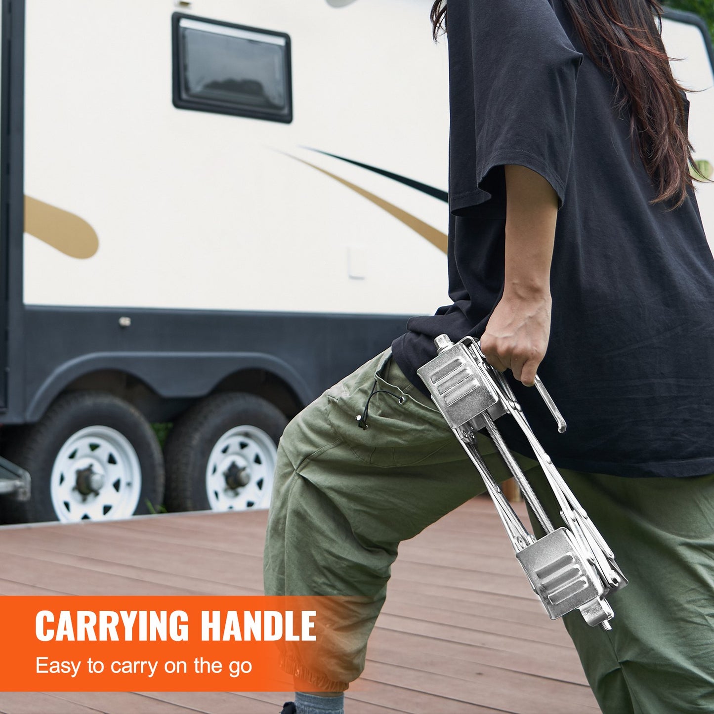 Hjulkloss för husbilar, X-formad hjulkloss för husbilar, passar för däckutrymme på 1,5" till 10", 2 uppsättningar hjulklossar med spärrnyckel och förvaringsväska för husbilar, husvagnar, lastbilar