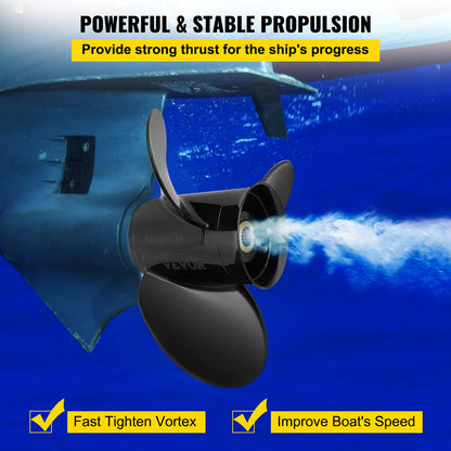 Outboard Propeller, Replace for OEM 3817468, 3-Blade 14.5\" x 19\" Pitch Aluminium Boat Propeller, Compatible with Volvo Penta SX Drive All Models, with 19 Tooth Splines, RH