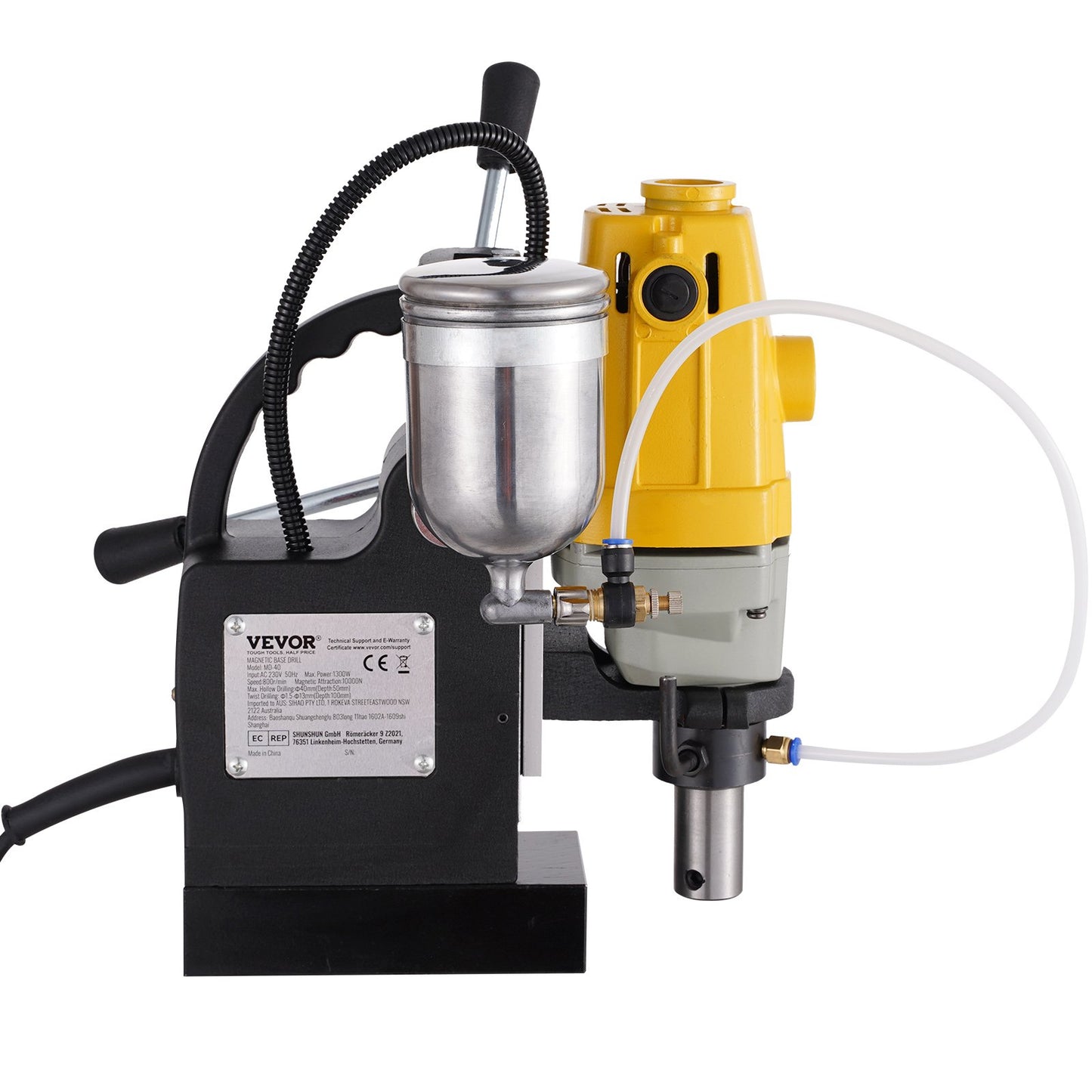 1100W Magnetic Drill Press 12000 N Magnet Force w/6 pcs HSS Annular Cutter Bits