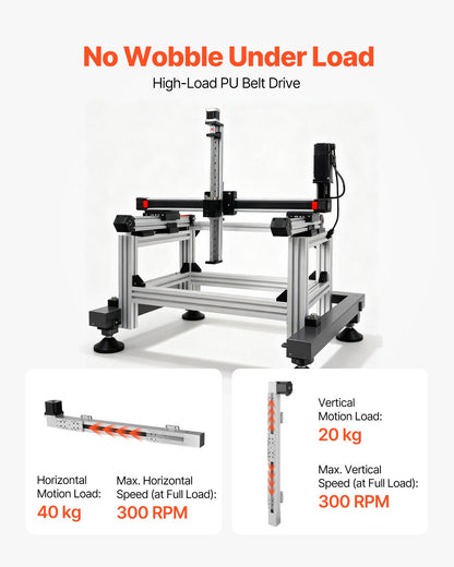 Linear Guide Rail, Belt Drive, CNC Linear Motion Stage Actuator, with Nema34 Stepper Motor, 600 mm Stroke Work Size, High Speed Motorized, for Engraving Machine, CNC Milling Machine, 3D Printer