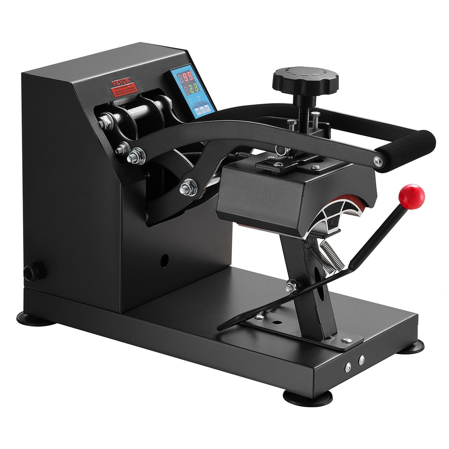 Hat Heat Press 5.5 x 3.5 inch Heat Press Machine 600W Professional Hat Heat Press Machine for Hats Caps Transfer Press Heat with 12000 Hours Life Digital LCD Timer and Temperature Control
