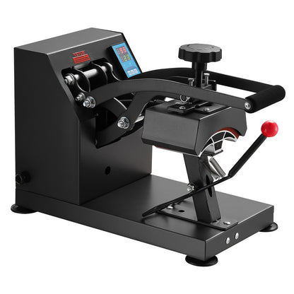 Hat Heat Press 5.5 x 3.5 inch Heat Press Machine 600W Professional Hat Heat Press Machine for Hats Caps Transfer Press Heat with 12000 Hours Life Digital LCD Timer and Temperature Control