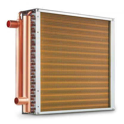 16"x 16"/40.6 x 40.6 cm Heat Exchanger Water to Air 3-Row 3/8"/ 1 cm Copper Ports 193 Fins