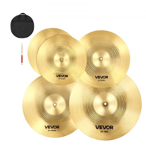 Cymbal Pack 4 Pieces Cymbals Drum Set 14 16 18 20 Inches (355/400/455/505 mm) Cymbals for Drum