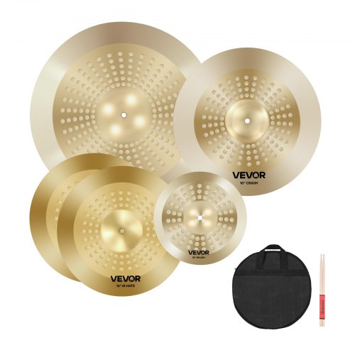 Cymbal Pack 4 Pieces Cymbals Drum Set 355/400/505/254 mm(10 14 16 20 Inches) Cymbals for Drum