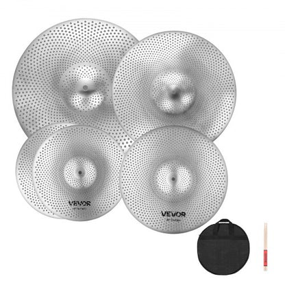 Low Volume Cymbal Pack 4 Pieces 350/400/455/505 mm (14/16/18/20 Inches) Alloy Cymbals for Drum