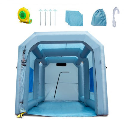 Inflatable Spray Booth Car Paint Tent 396 cm x 305 cm x 274 cm Filter System Blower 950W