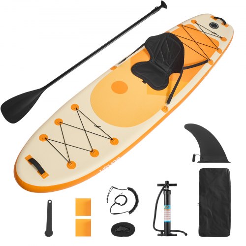 Inflatable Paddle Board with Seat, 3.23m x 84cm x 15cm Wide Ultra-Light SUP Paddleboard, Stand Up Paddle Board with Accessories, Pump, Paddle, Fin, Backpack, Ankle Leash, Strap, for Youth Adults