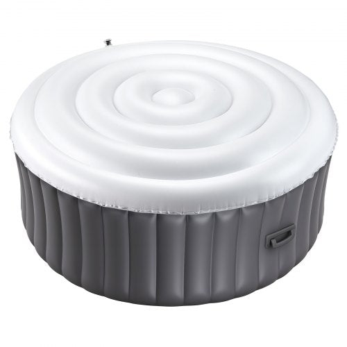 Inflatable Hot Tub Cover, 5.4 Ft / 164.5 cm Round Hot Tub Cover Protector, Insulated Spa Covers for Inflatable Hottub, Weatherproof and Waterproof Energy Saving Lid for Outdoor Use, White