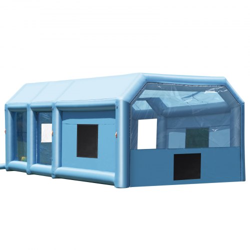 Inflatable Paint Booth, 27.9 x 15.7 x 10.8 ft Inflatable Spray Booth, with 950W+750W Powerful Blowers and Air Filter System, Portable Car Paint Booth for Small Truck, Large Motorcycle, Midsize S