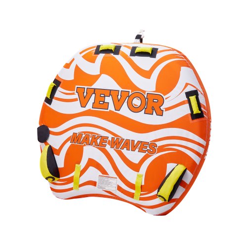 Towable Tubes for Boating, 1-2 Riders Inflatable Towable Tube for Boat to Pull, 340lbs Capacity Boat Tubes and Towables for Water Sports - with Fins, Double-Stitched Nylon Cover & Padded Handles