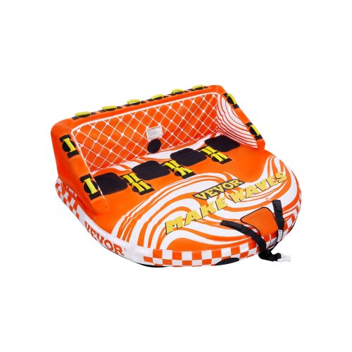 Towable Tube for Boating, 1-4 Riders Inflatable Boat Tubes and Towables, 680lbs Water Sport Towable Tube for Boat to Pull - with Full Nylon Cover, 22 Grab Handles, Dual Tow Points & Safety Valve