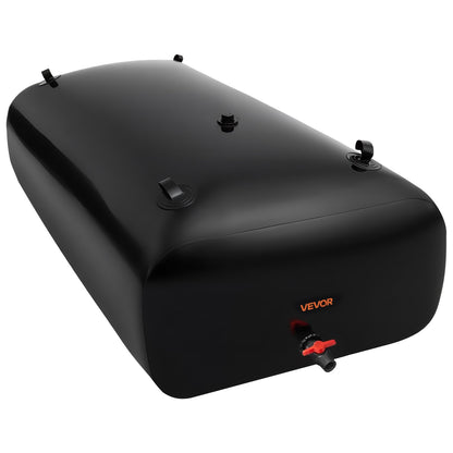 Vattenlagringsblåsa, 330L vattenlagringsbehållare, 1000D PVC stor kapacitet mjuk påseblåsa, hopfällbar och bärbar för trädgårdsbevattning, camping, husbilar, nödanvändning - svart