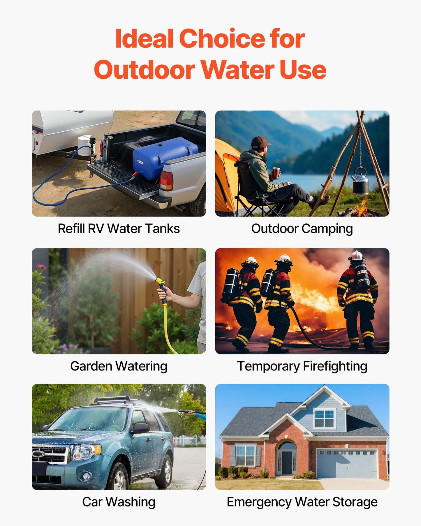 Water Storage Bladder 113L Large Capacity Water Bag, Portable & Collapsible Soft Waters Container, Leakproof & Tear-Resistant PVC Emergency Waters Storage Tank for RV Truck & Outdoor Use