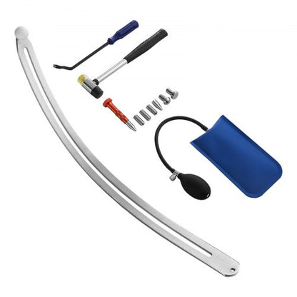 Bucklorsats, lackeringsfritt bucklorborttagningsverktyg, avdragare för bilskador på skärm med böjd stång, kofot, gummihammare, krockkudde, avtagbara och reparationspennor, verktygssats för reservhuvuden