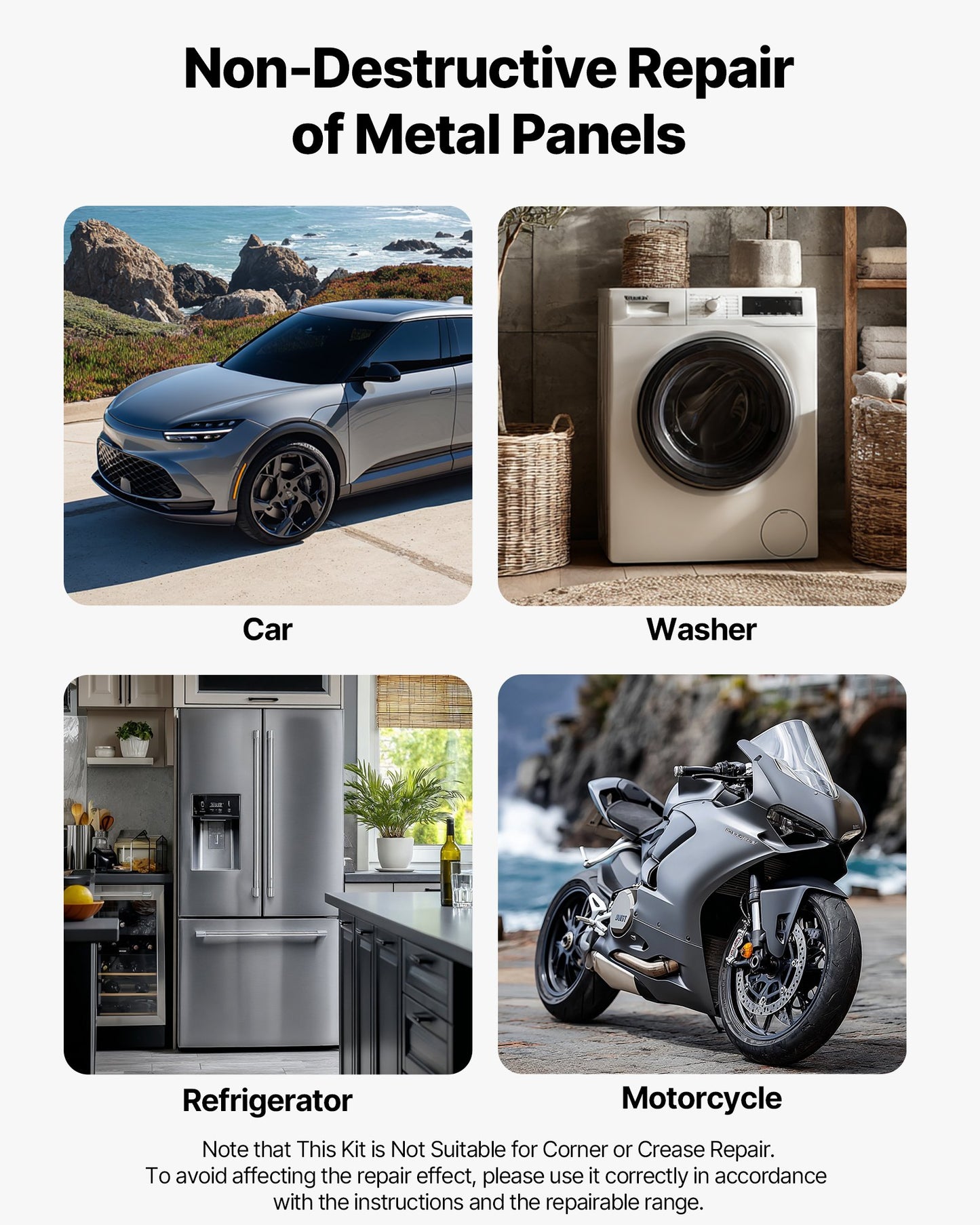 Dent Puller Kit, 60 PCS Paintless Dent Removal Kit with Golden Lifter, Bridge Puller, Rubber Hammer, Glue Gun, Auto Body Hail Damage Repair Remover Tools for Car Refrigerator Door Ding Repair