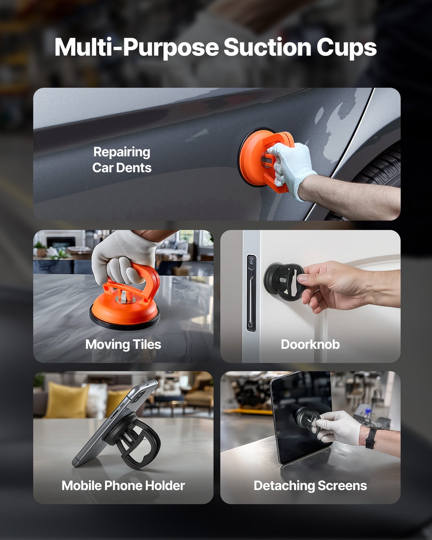 Bucklorborttagningssats, 100 st. lackfri bucklorborttagningssats med gyllene lyftare, bryggavdragare, glidhammare, limpistol, verktyg för borttagning av hagelskador på bilkarosser för reparation av bucklor i bilkylskåpsdörr