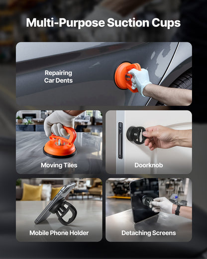 Bucklorborttagningssats, 100 st. lackfri bucklorborttagningssats med gyllene lyftare, bryggavdragare, glidhammare, limpistol, verktyg för borttagning av hagelskador på bilkarosser för reparation av bucklor i bilkylskåpsdörr