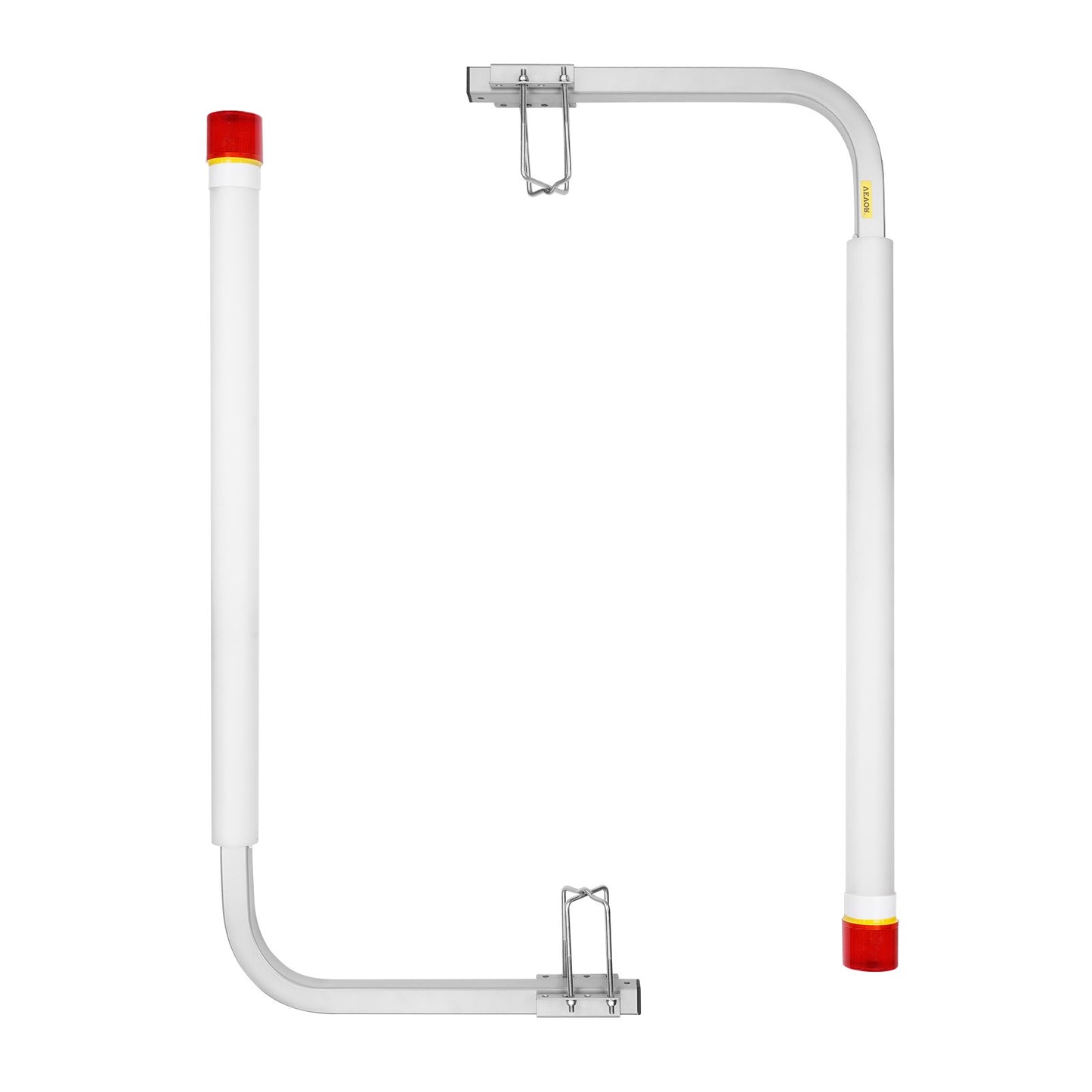 Båttrailerstyrning, 1524 mm med LED-ljus, 2 st. släpvagnsstyrningar i höghård stål, släpvagnsstyrningar med PVC-rör, för skidbåt, fiskebåt eller segelbåtstrailer