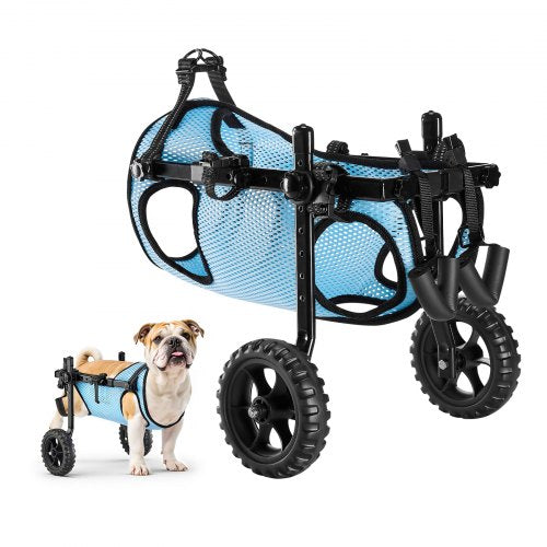 Dog Wheelchair for Back Legs, Adjustable 2 Wheels Pet Wheelchair, Lightweight Dog Cart with Shock-Absorbing Wheels, Mobility Support Wheel Chair for Disabled Injured Dogs up to 15kg, Medium
