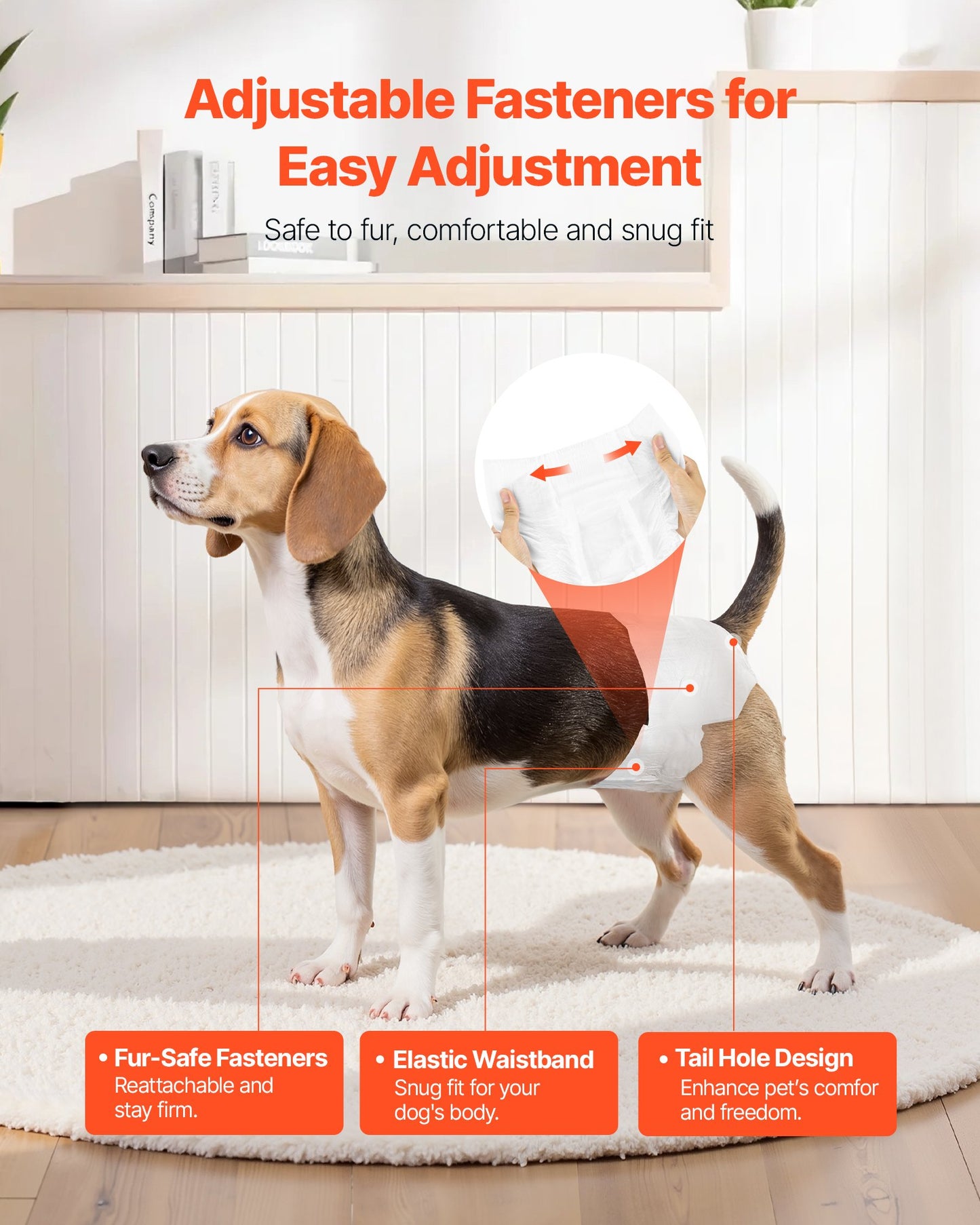 Engångsblöjor för hundar, superabsorberande blöjor för tikhundar, 360° läckagesäker blöja för tikhundar med våtindikator för löpperioder, träning, inkontinens - S, 96 st (2 förpackningar med 48)