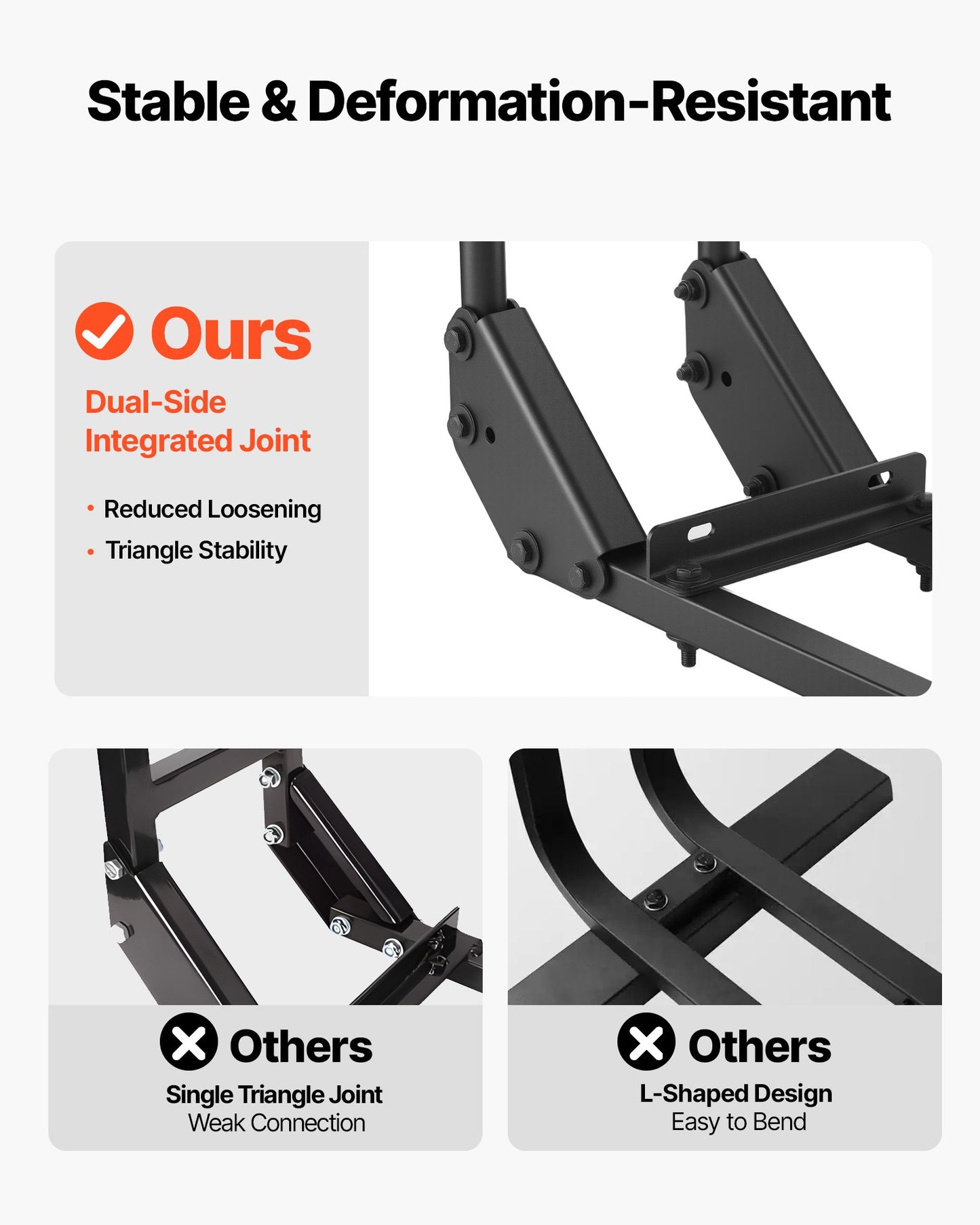 Stödhandtag för golfbil, 450 x 235 x 905 mm, Kompatibel med de flesta golfbilar med fotplattor i metall, Ingen modifiering krävs, Höjdjusterbart stödhandtag i kolstål för baksätet på 27,5 till 33,5 tum, Svart