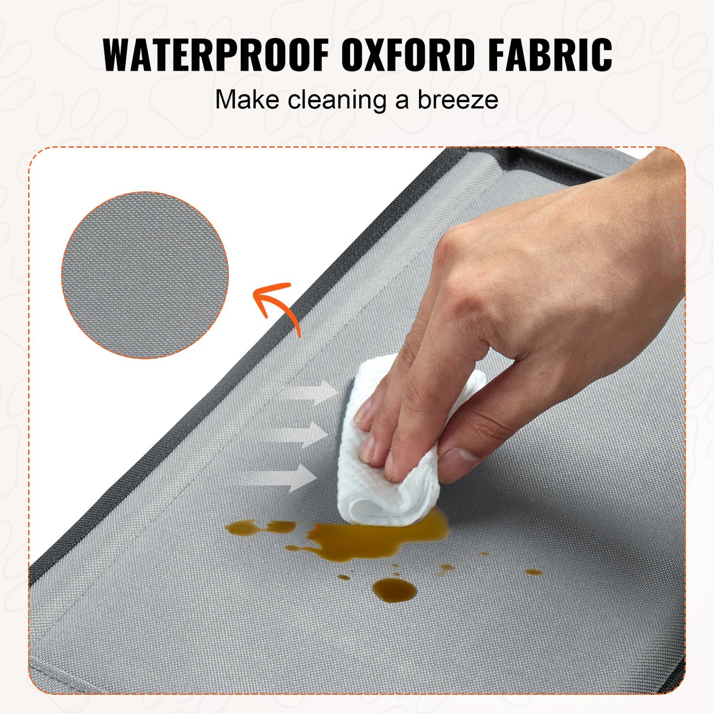 Hundbilsits, Vattentät hundbältesstol för bil med stödram, Bilsits med säkerhetskoppel, Hundbädd för liten, medelstor och stor hund upp till 22 kg, Grå