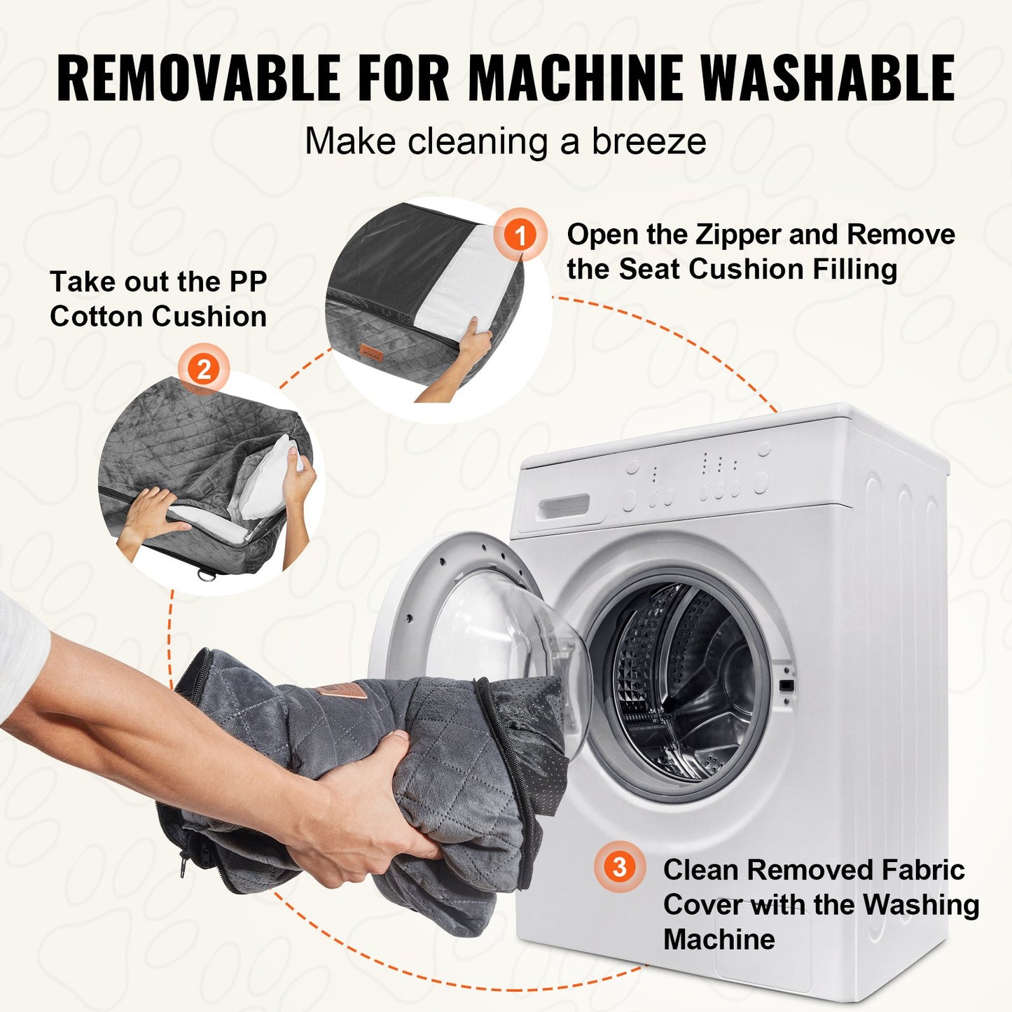 Hundbilsits, Hundbältesstol för bil med förvaringsficka, Klippbart säkerhetskoppel, Svamp och PP-bomullsfyllning, Hundbilsäng för liten och medelstor hund upp till 18 kg, Grå